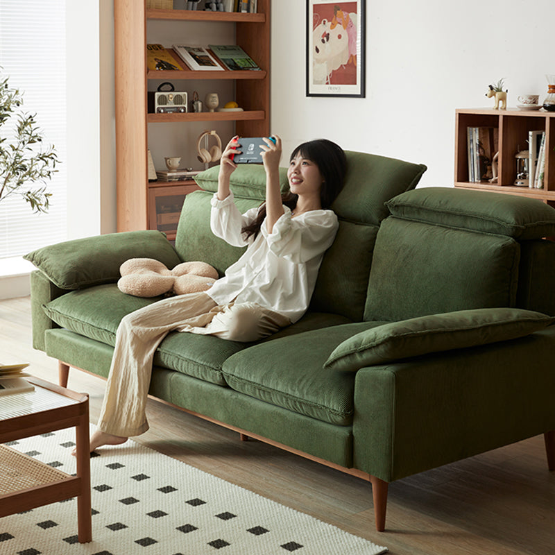 Mobilious-Bosvella Corduroy Retro Green Washable Sofa