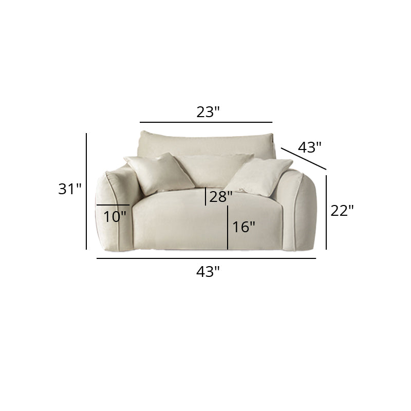 Mobilious-梵·Brahman|Soffiella Cream Straight Sofa Couch