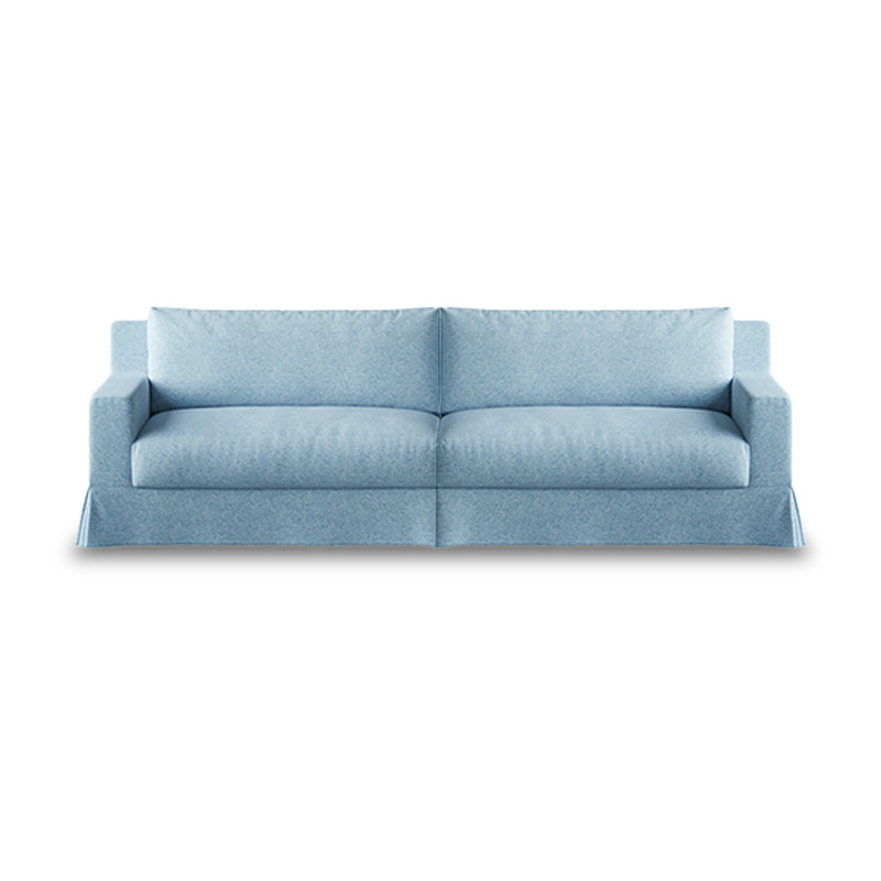Mobilious-Lunella Slipcovered Blue Skirted Sofa