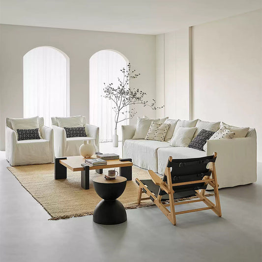 Soluna Dew-Retted Linen Fabric Washable Sofa