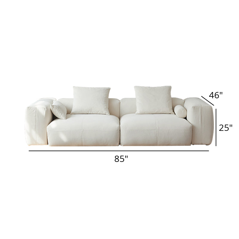 Mobilious -Glaciera Denim Slipcovered White Sofa
