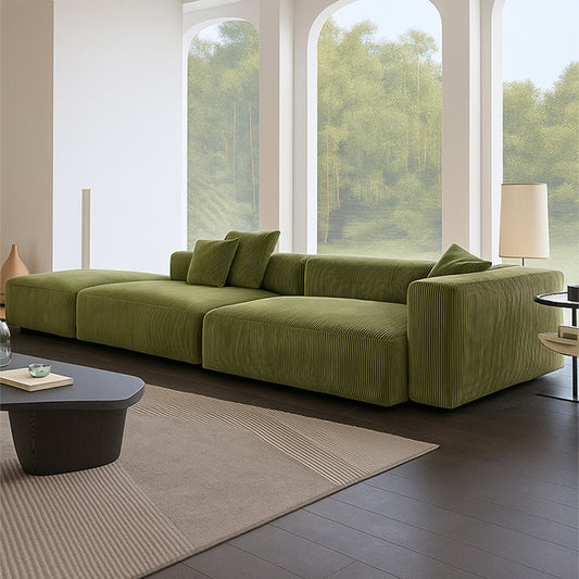 Mobilious-Verdino Corduroy Retro Green Modular Sectional