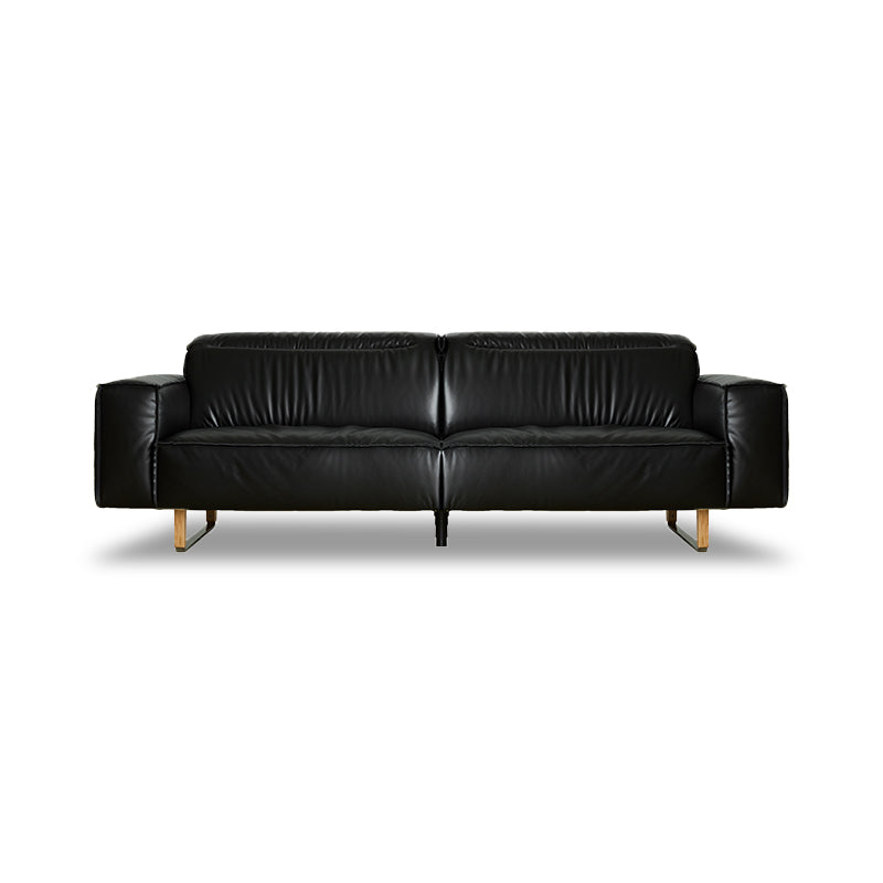 Mobilious - Treccia Top Grain Leather Straight Sofa