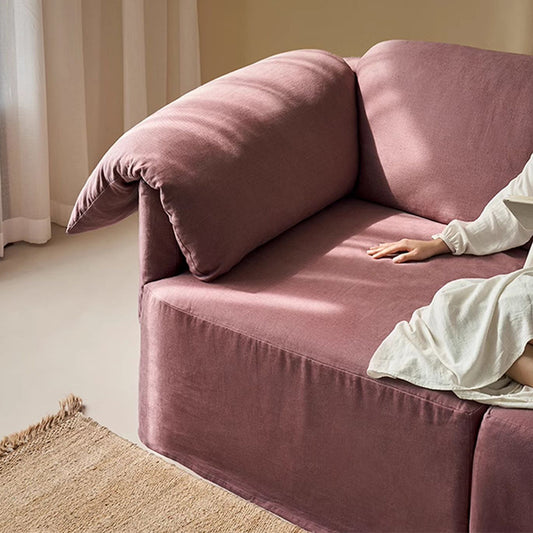 Murelle Linen Fabric Washable Purple Sofa