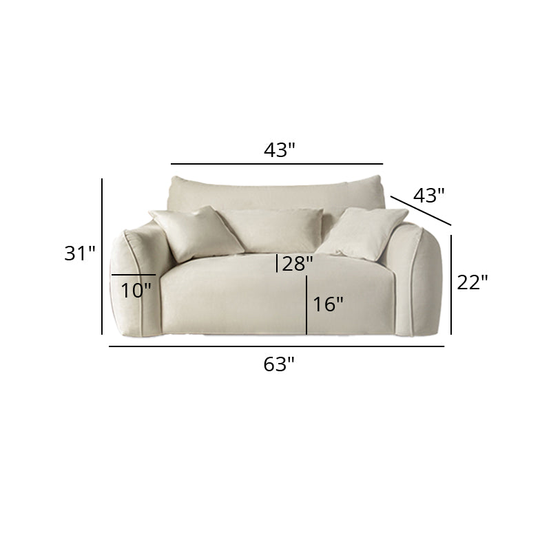 Mobilious-梵·Brahman|Soffiella Cream Straight Sofa Couch