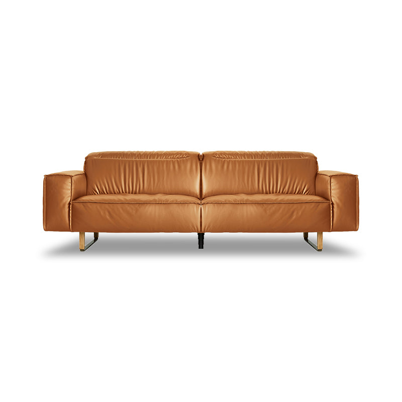Mobilious - Treccia Top Grain Leather Straight Sofa