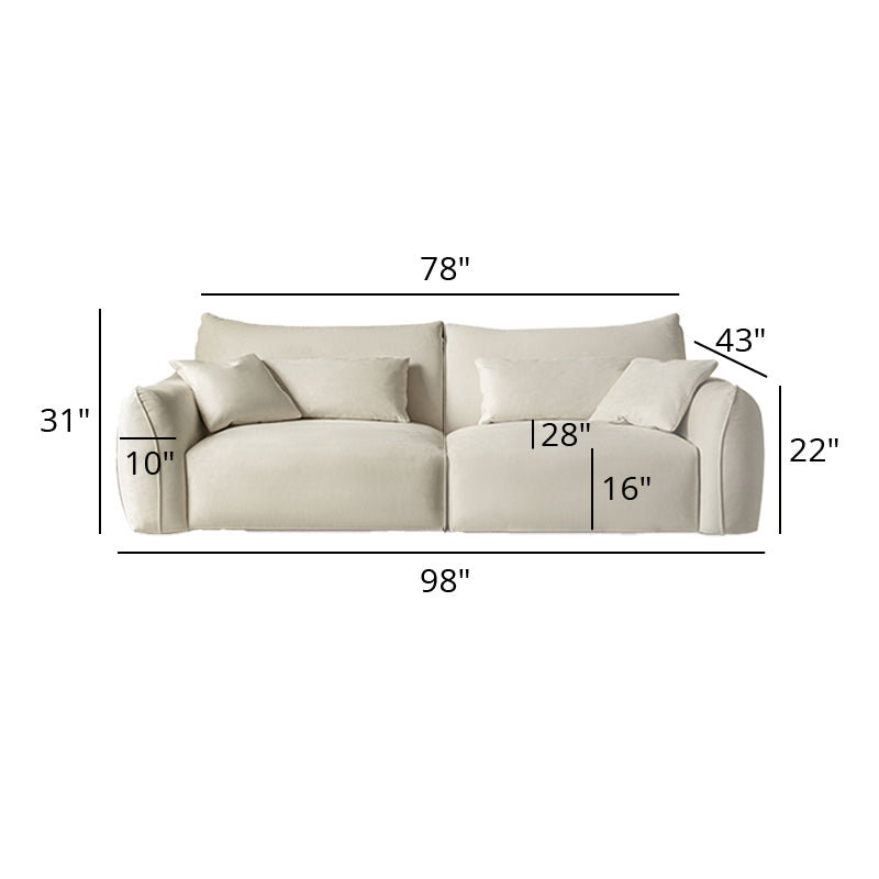 Mobilious-梵·Brahman|Soffiella Cream Straight Sofa Couch