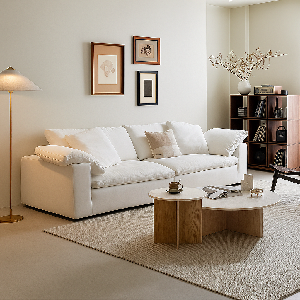 Mobilious-Lunara Dew-Retted Linen Fabric Washable Sofa