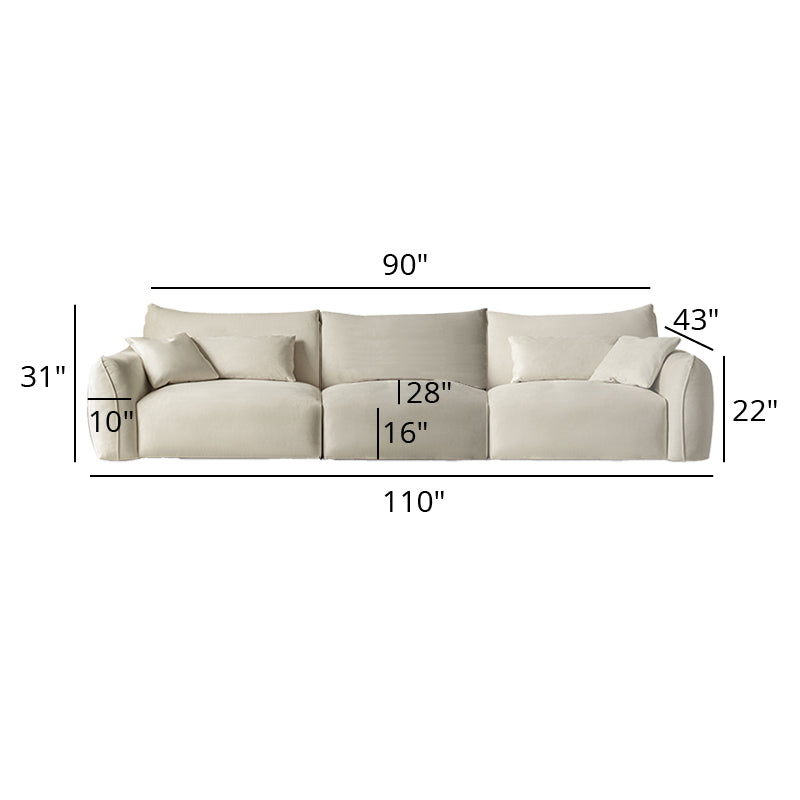 Mobilious-梵·Brahman|Soffiella Cream Straight Sofa Couch