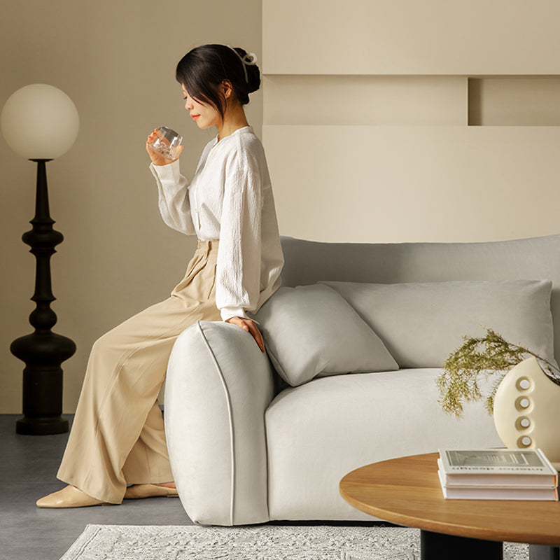Mobilious-梵·Brahman|Soffiella Cream Straight Sofa Couch