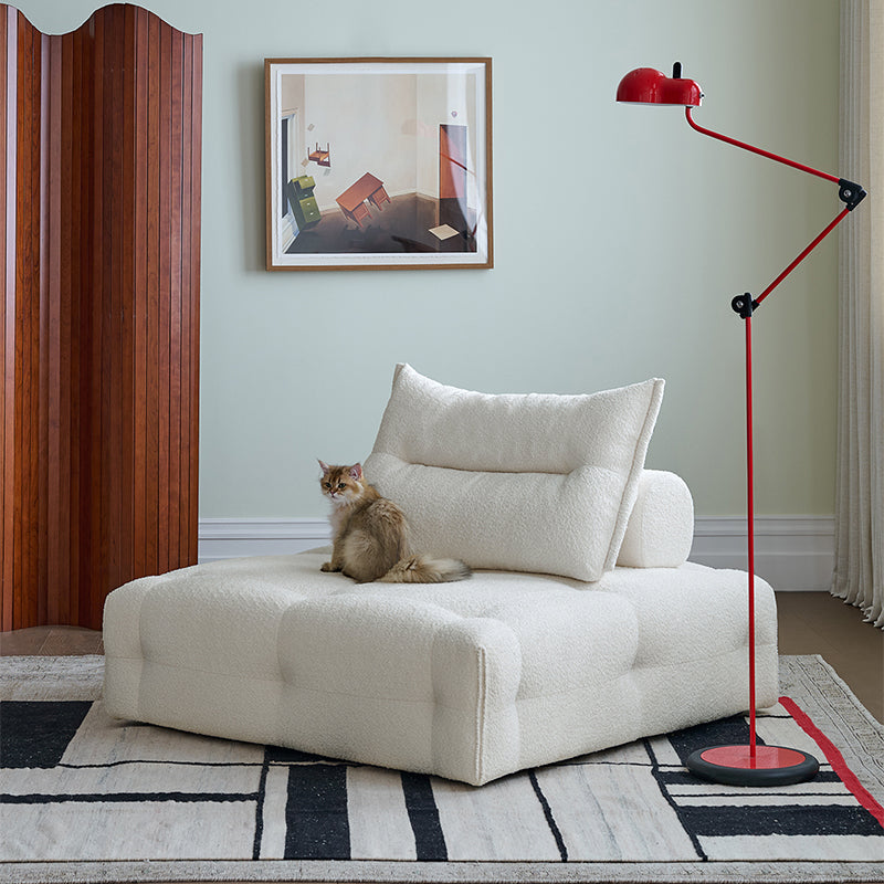Mobilious-Stratto Gray Modular Chenille Fabric Sofa