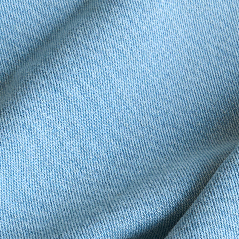 Mobilious-Fiorello Denim Slipcovered Blue Skirted Sofa