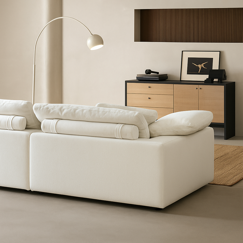 Mobilious-Lunara Dew-Retted Linen Fabric Washable Sofa