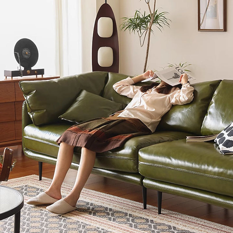 Nojara Top Grain Leather Straight Modular Sofa