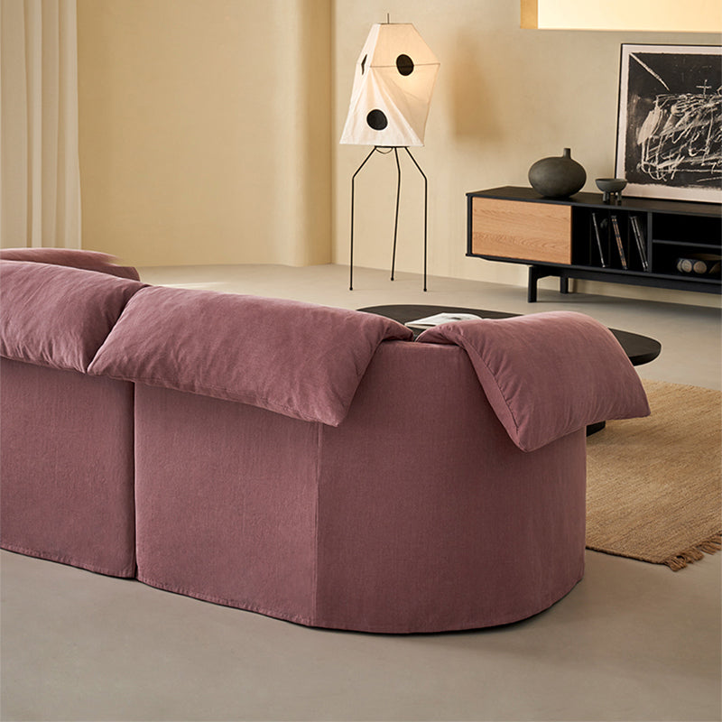 Murelle Linen Fabric Washable Purple Sofa