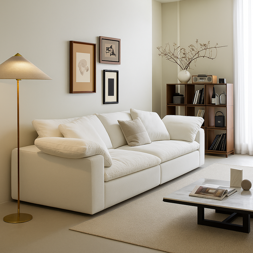 Mobilious-Lunara Dew-Retted Linen Fabric Washable Sofa