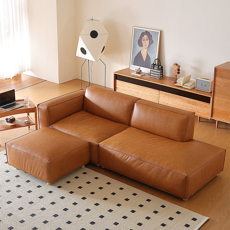 Città Genuine Leather Modular Straight Sofa