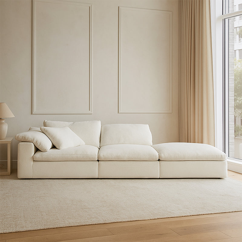 Mobilious-Lunara Dew-Retted Linen Fabric Washable Sofa