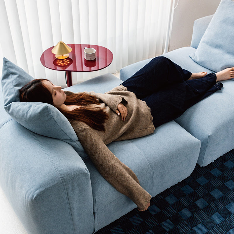 Mobilious -Glaciera Fabric Washable Blue Sofa