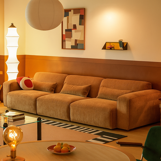 Mobilious-Kuruna Corduroy Retro Japanese Fabric Sofa