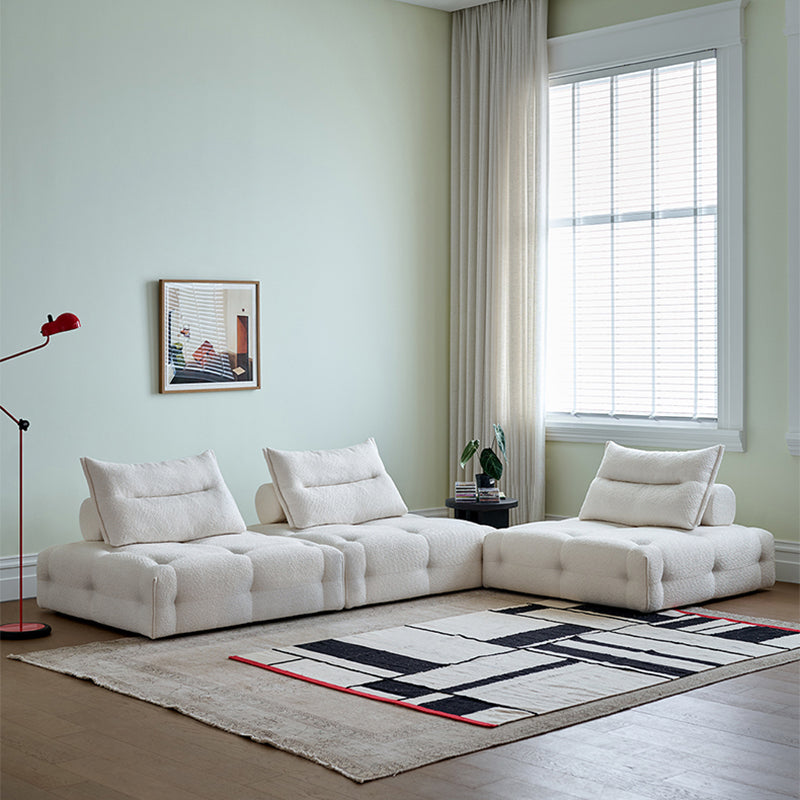 Mobilious-Stratto Gray Modular Chenille Fabric Sofa