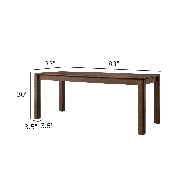 Tenaro Solid Wood Black Dining Table