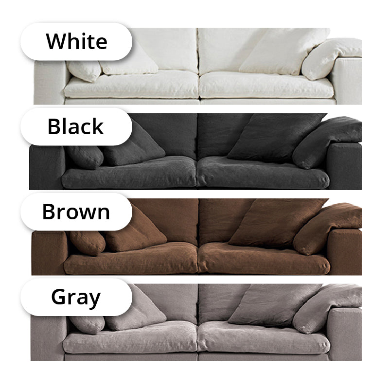 Mobilious-Lunara Dew-Retted Linen Fabric Washable Sofa