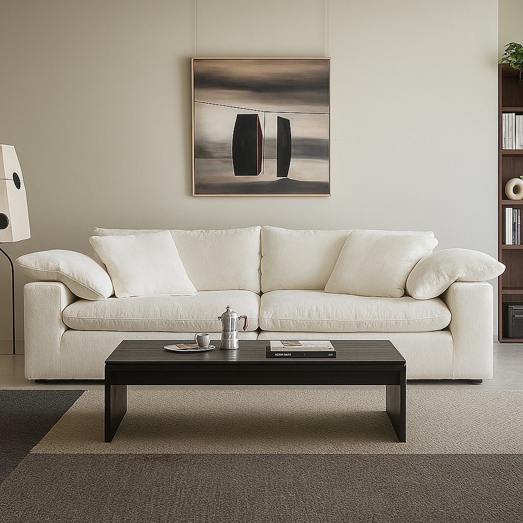 Mobilious-Lunara Dew-Retted Linen Fabric Washable Sofa