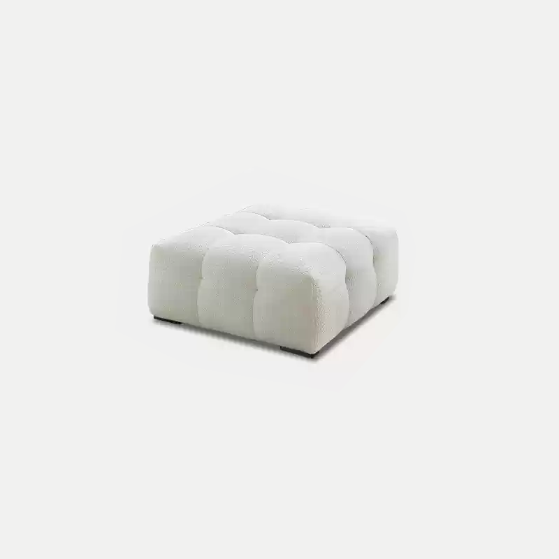 Mobilious-Melloro Cream Bouclé Plush Sofa