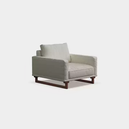 Mobilious-SABIÉRA White Bouclé Fabric Washable Sofa
