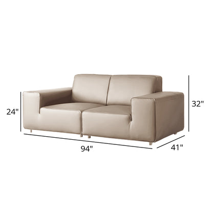 Mobilious-Vittore Top Grain Leather Black Sofa