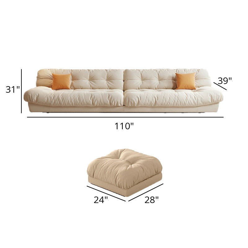 Nuvella Cloud Cream Lazy Sofa - Plus