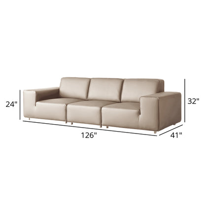 Mobilious-Vittore Top Grain Leather Black Sofa