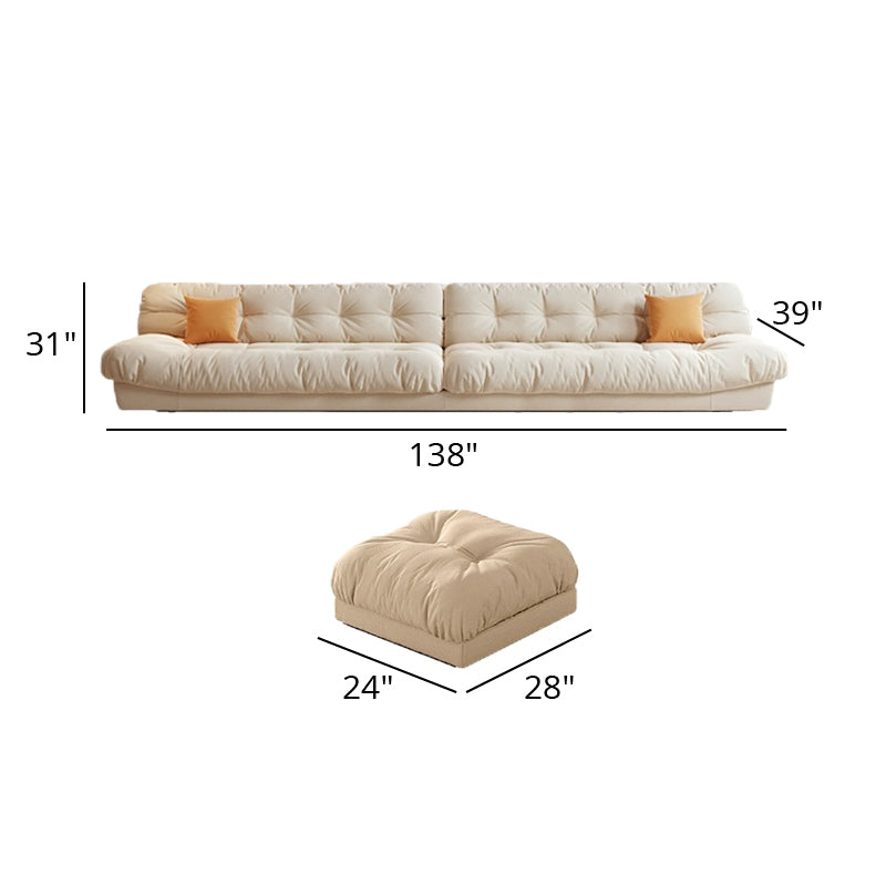 Nuvella Cloud Cream Lazy Sofa - Plus