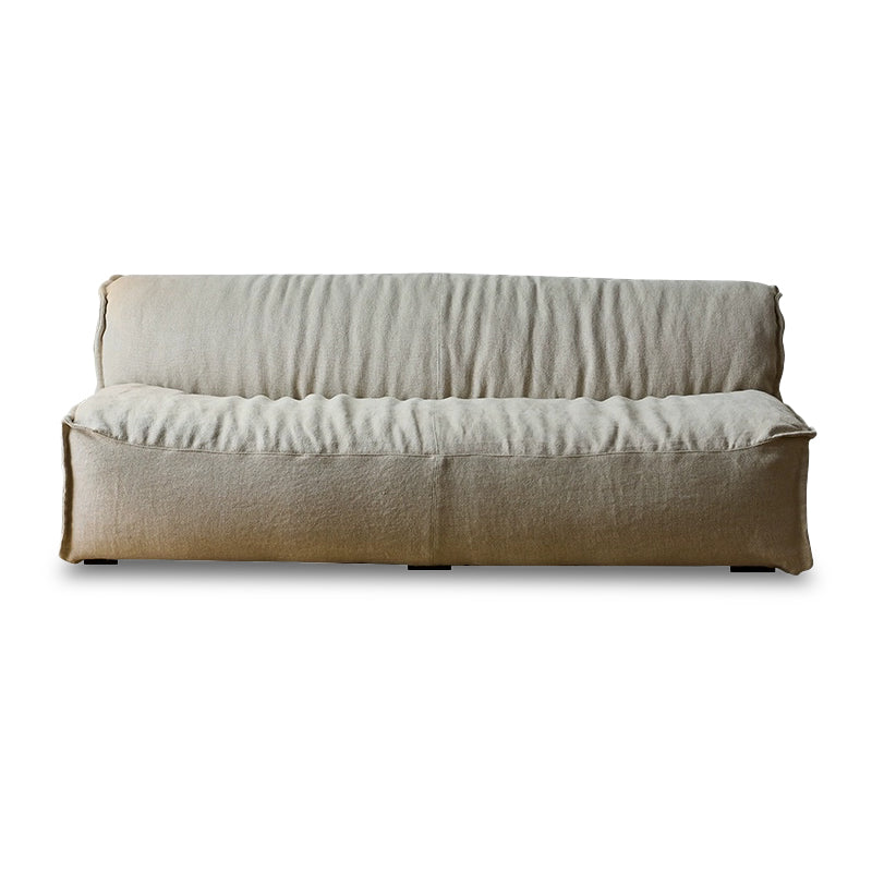 Sabi White Linen Fabric Washable Sofa
