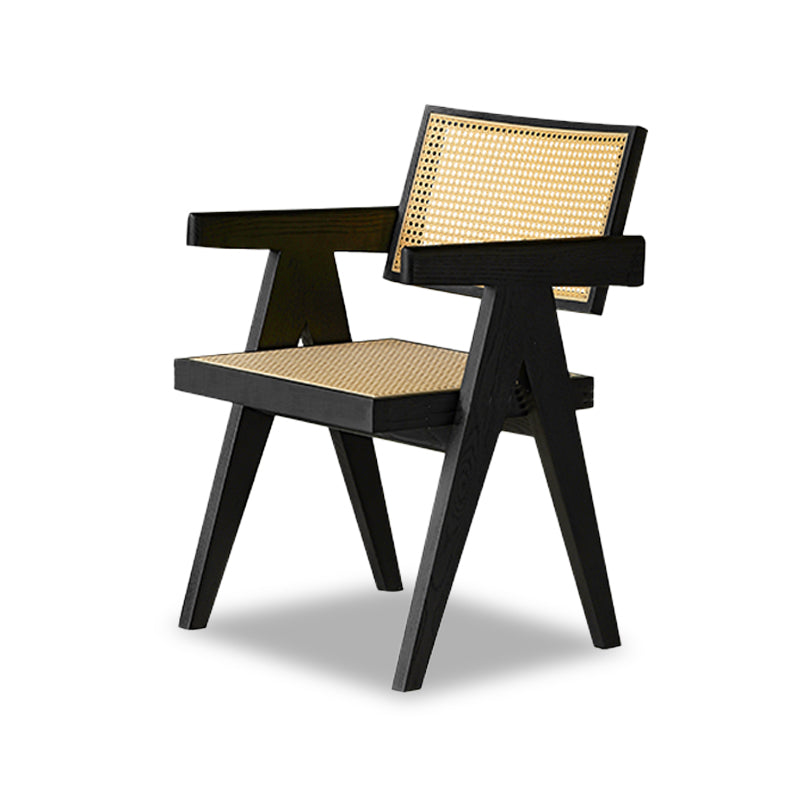 Aruna Solid Wood Modern Rattan Armchair
