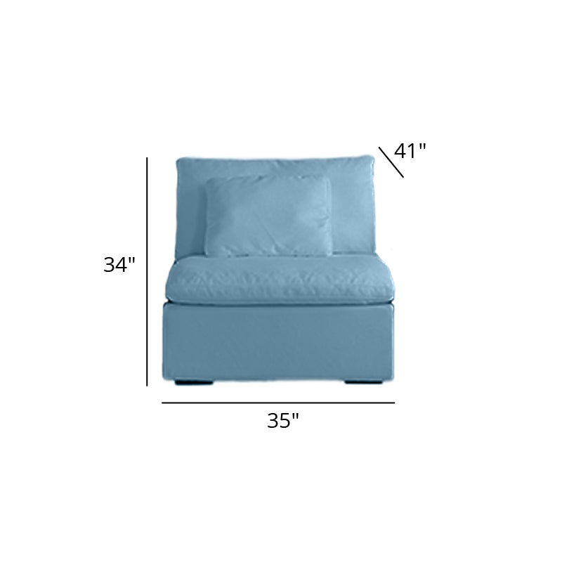 Mobilious-Nuvola Denim Slipcovered Blue Cloud Couch