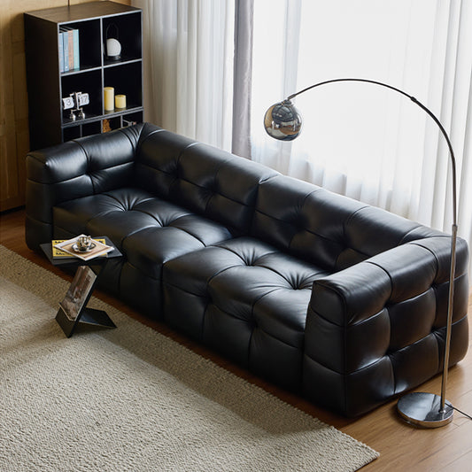 Eira Genuine Leather Retro Straight Sofa