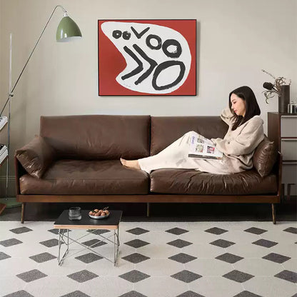 Vittoro Top Grain Leahter Straight Sofa