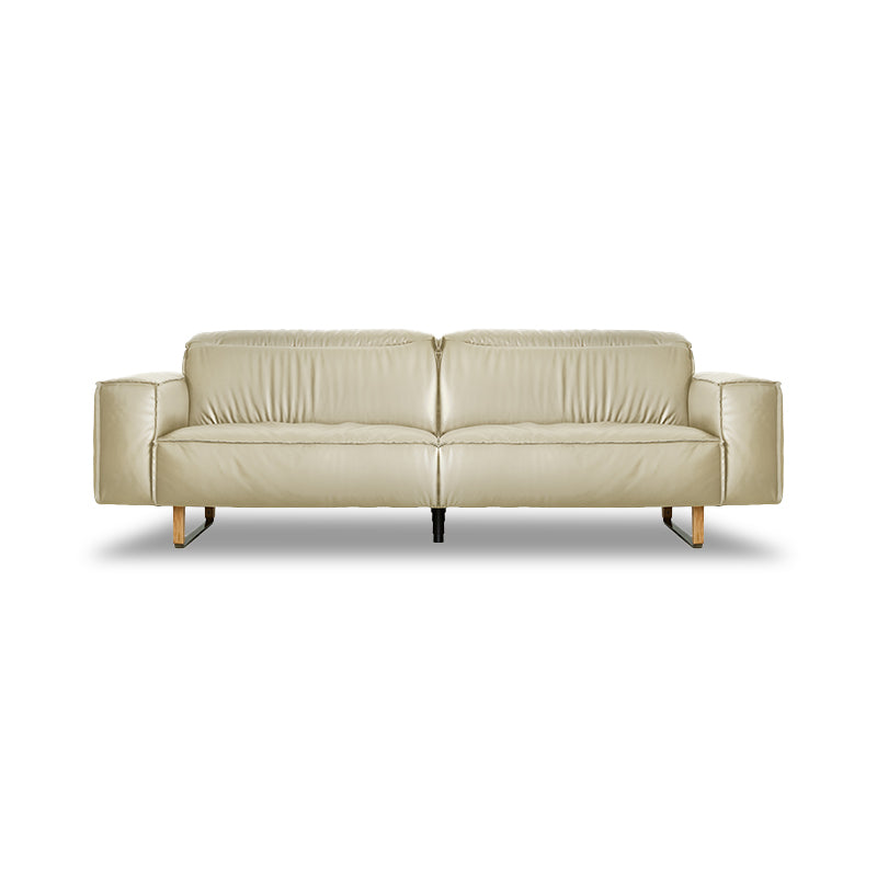 Mobilious - Treccia Top Grain Leather Straight Sofa