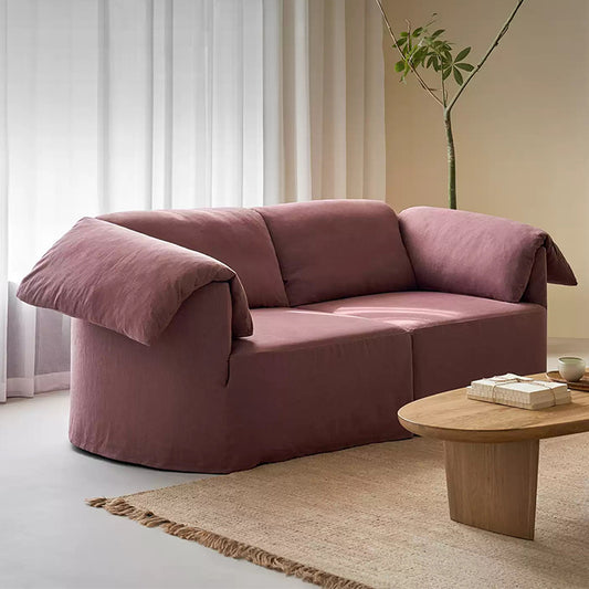 Murelle Linen Fabric Washable Purple Sofa