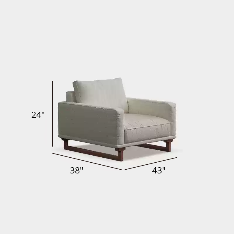 Mobilious-SABIÉRA White Bouclé Fabric Washable Sofa