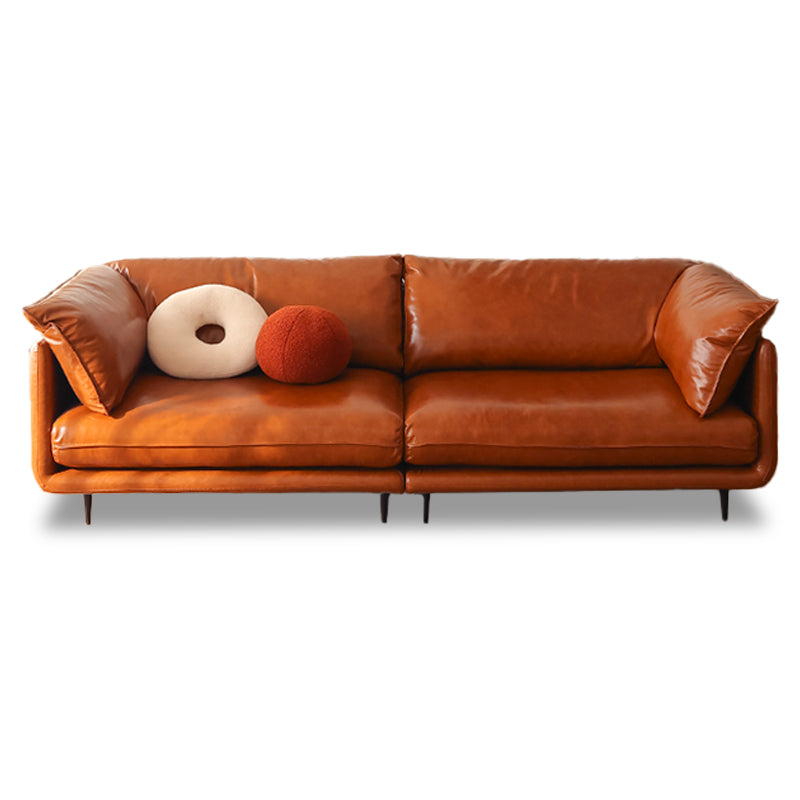 Calvía Genuine Leather Retro Straight Sofa