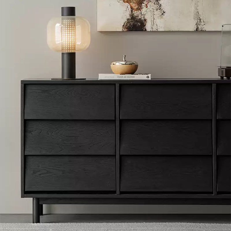 Nero Doma Solid Wood Black Modern Dresser