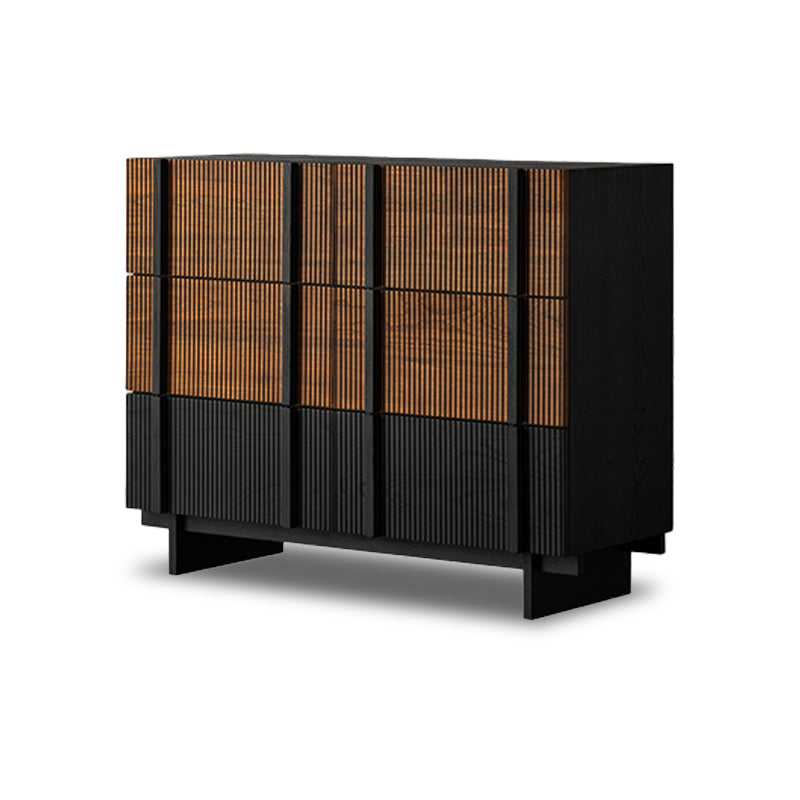 Yusa Solid Wood Black Wabi Dresser