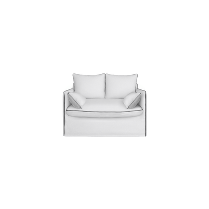 Bluoro Denim Slipcovered Blue Skirted Sofa