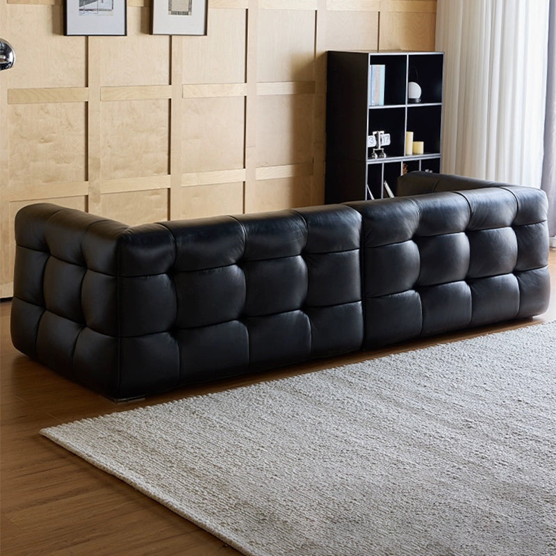 Eira Genuine Leather Retro Straight Sofa