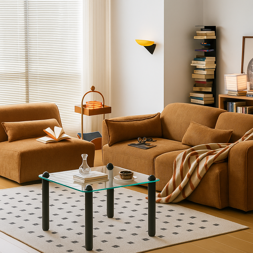 Mobilious-Kuruna Corduroy Retro Japanese Fabric Sofa