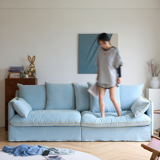 Mobilious-Bluoro Denim Slipcovered Sofa