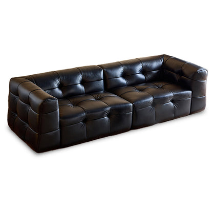 Eira Genuine Leather Retro Straight Sofa
